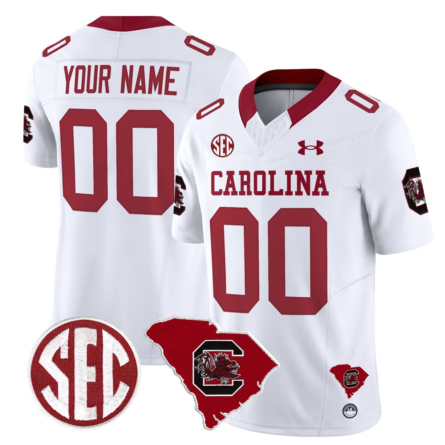 South Carolina Gamecocks 1980 Throwback Home Patch Vapor Limited Custom Jersey - All Stitched