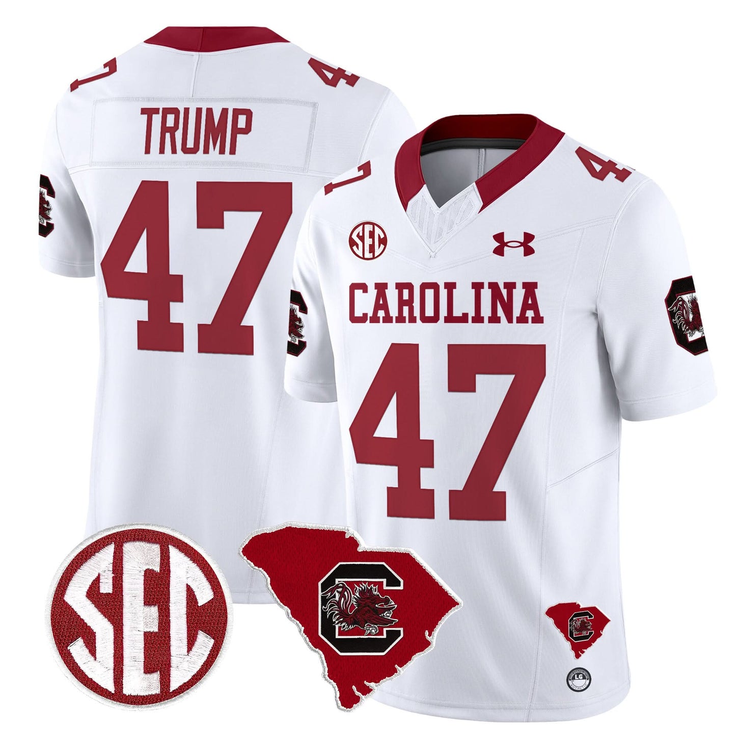South Carolina Gamecocks 1980 Throwback Home Patch Vapor Limited Jersey - All Stitched