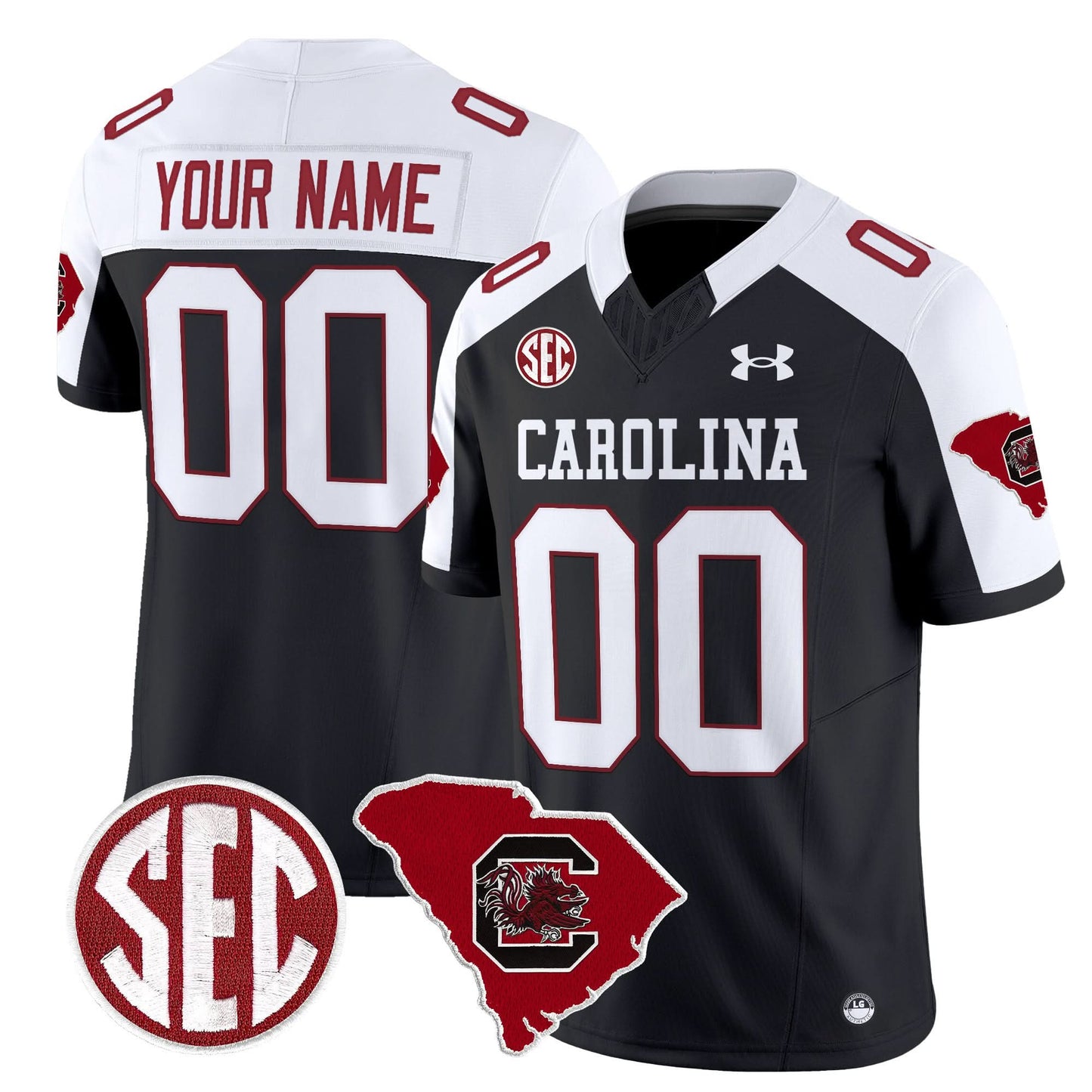 South Carolina Gamecocks 1980 Throwback Home Patch Vapor Limited Custom Jersey - All Stitched