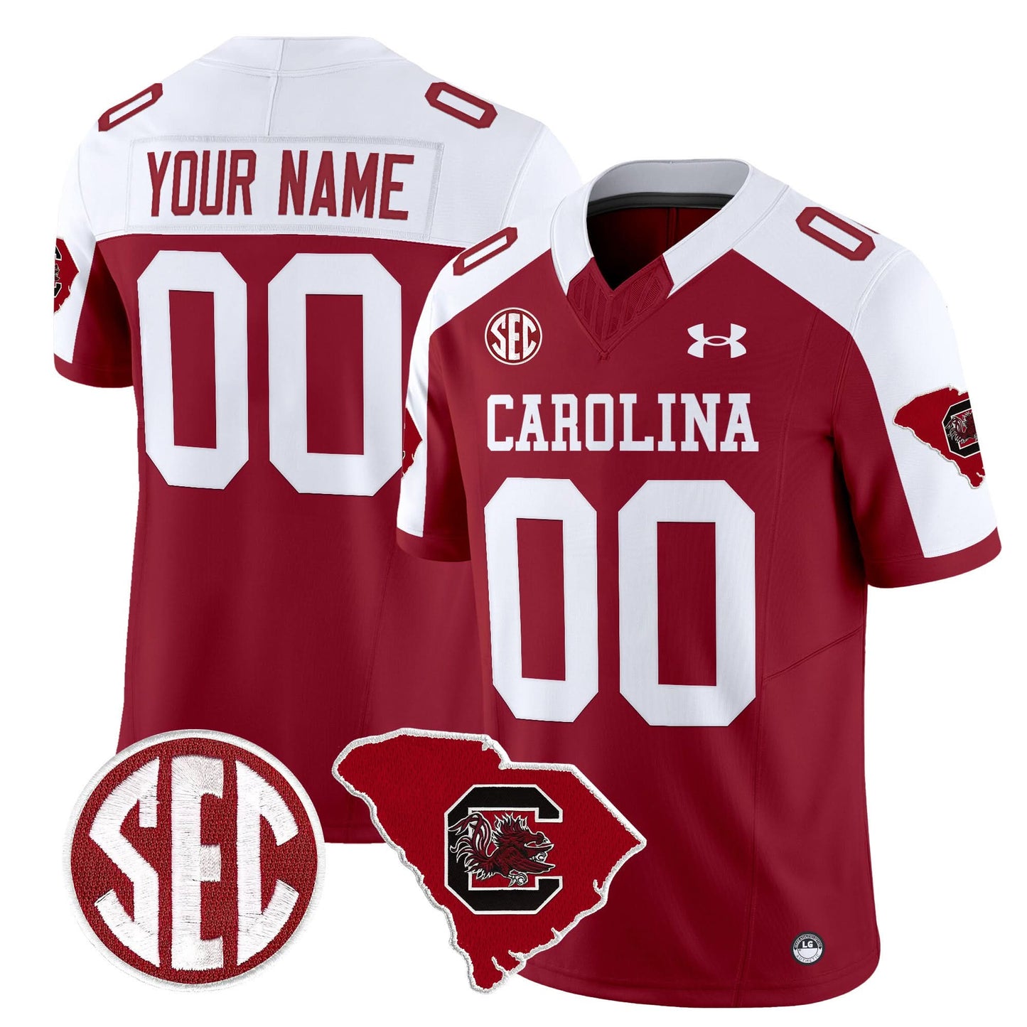 South Carolina Gamecocks 1980 Throwback Home Patch Vapor Limited Custom Jersey - All Stitched