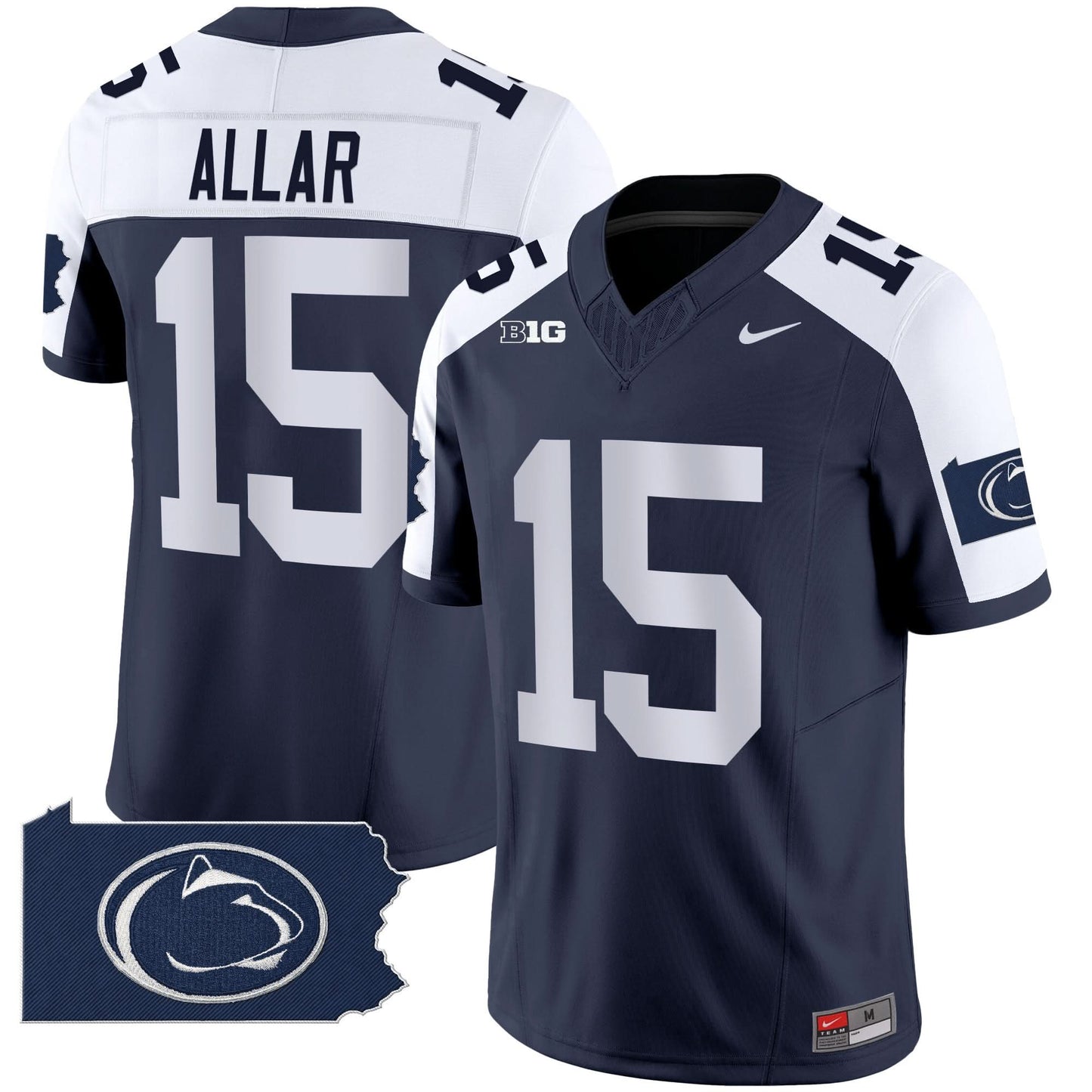 Penn State Nittany Lions 2024 Home Patch Vapor Limited Jersey - All Stitched
