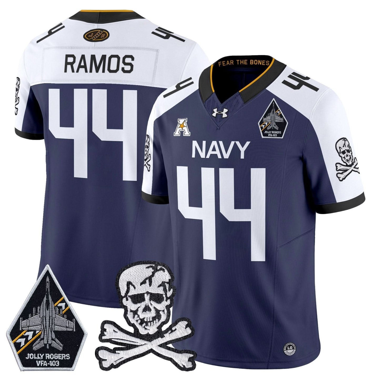 Navy Midshipmen 2024 Vapor Limited Jersey - All Stitched