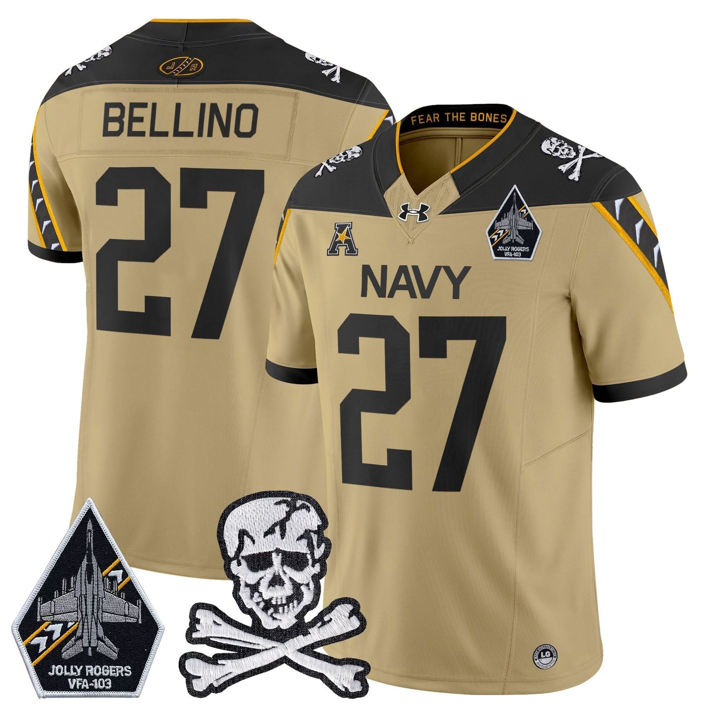 Navy Midshipmen 2024 Vapor Limited Jersey - All Stitched