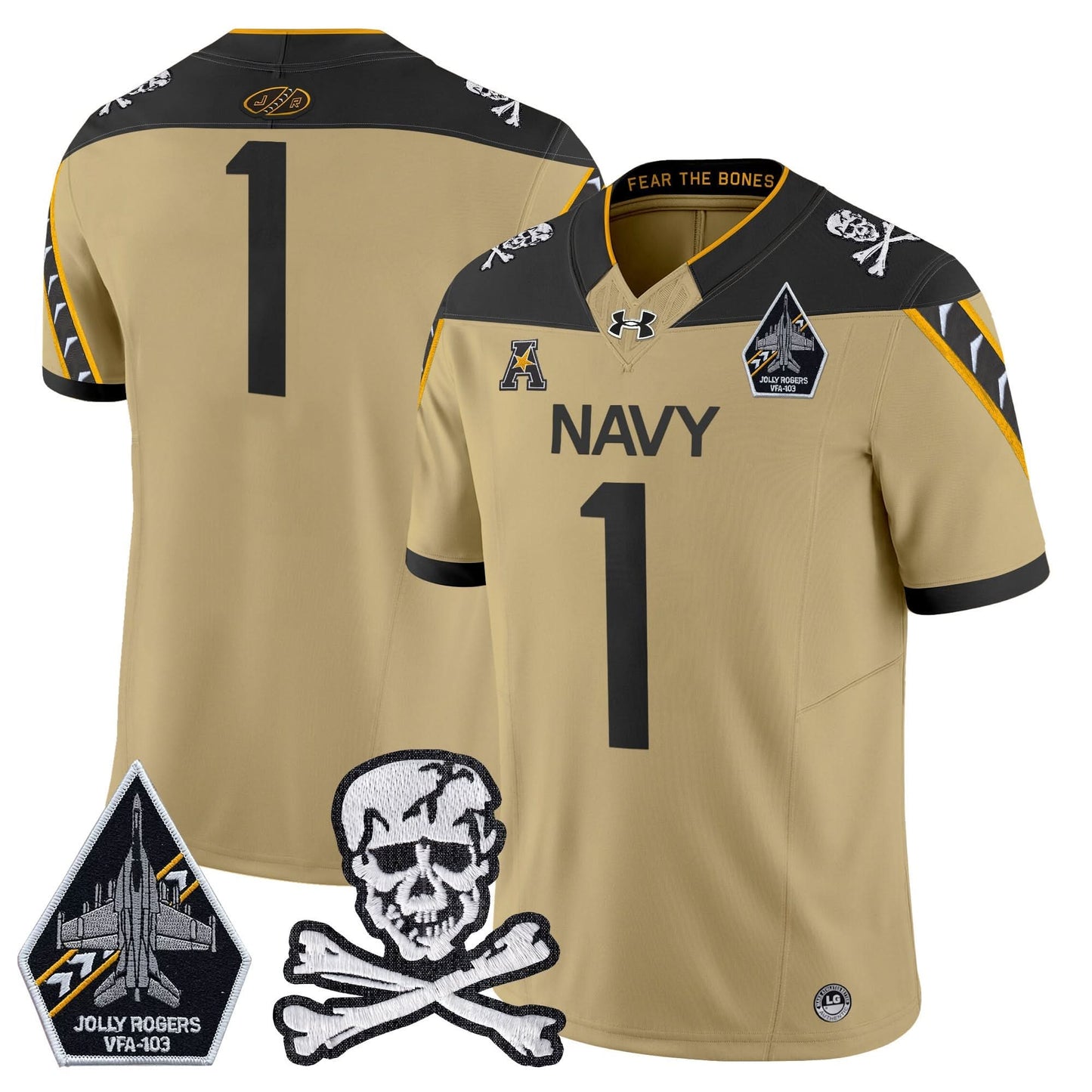 Navy Midshipmen 2024 Vapor Limited Jersey - All Stitched