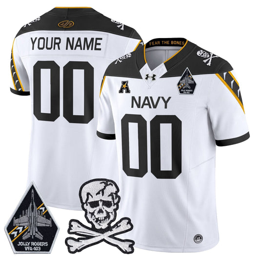 Navy Midshipmen 2024 Vapor Limited Custom Jersey - All Stitched