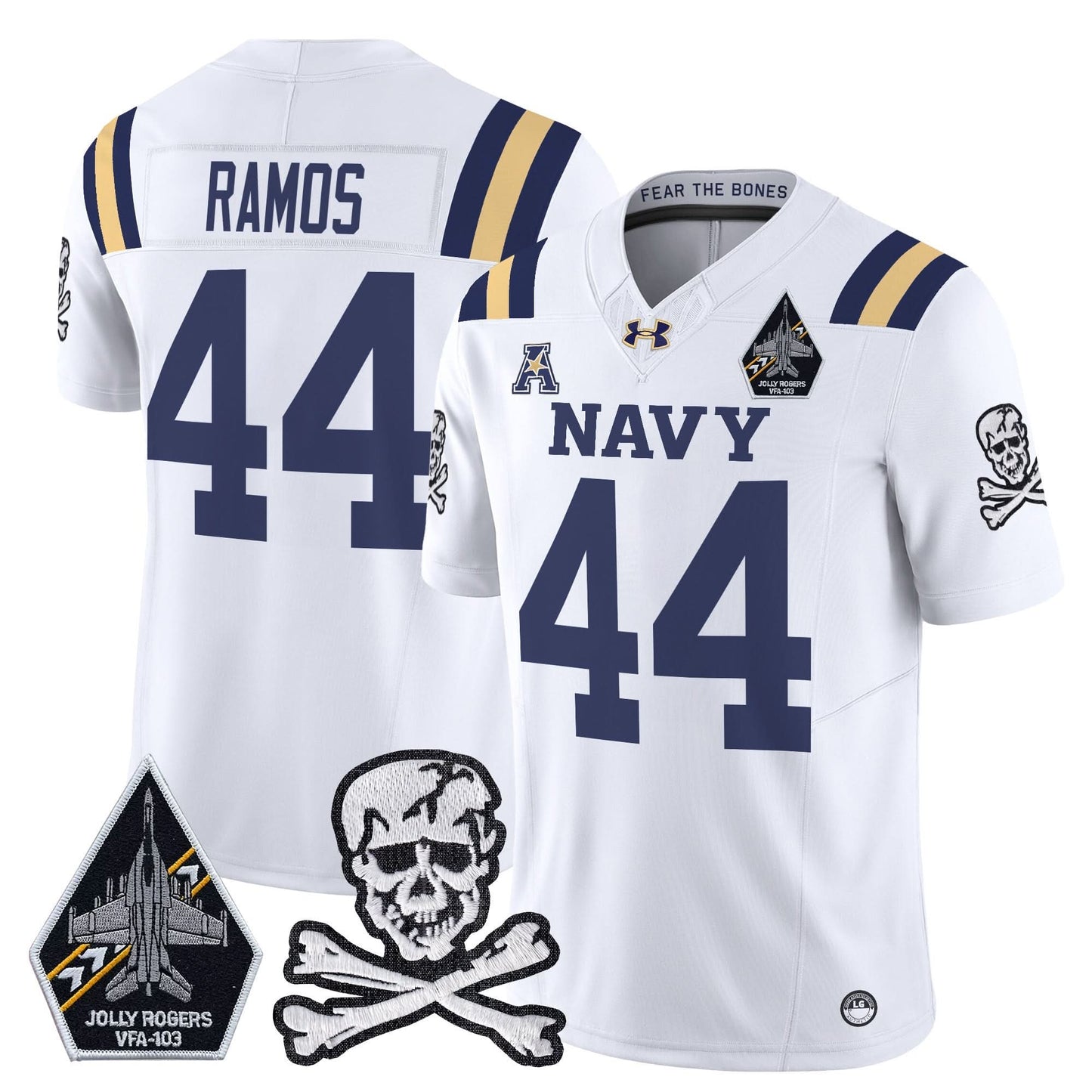 Navy Midshipmen 2024 Vapor Limited Jersey V3 - All Stitched