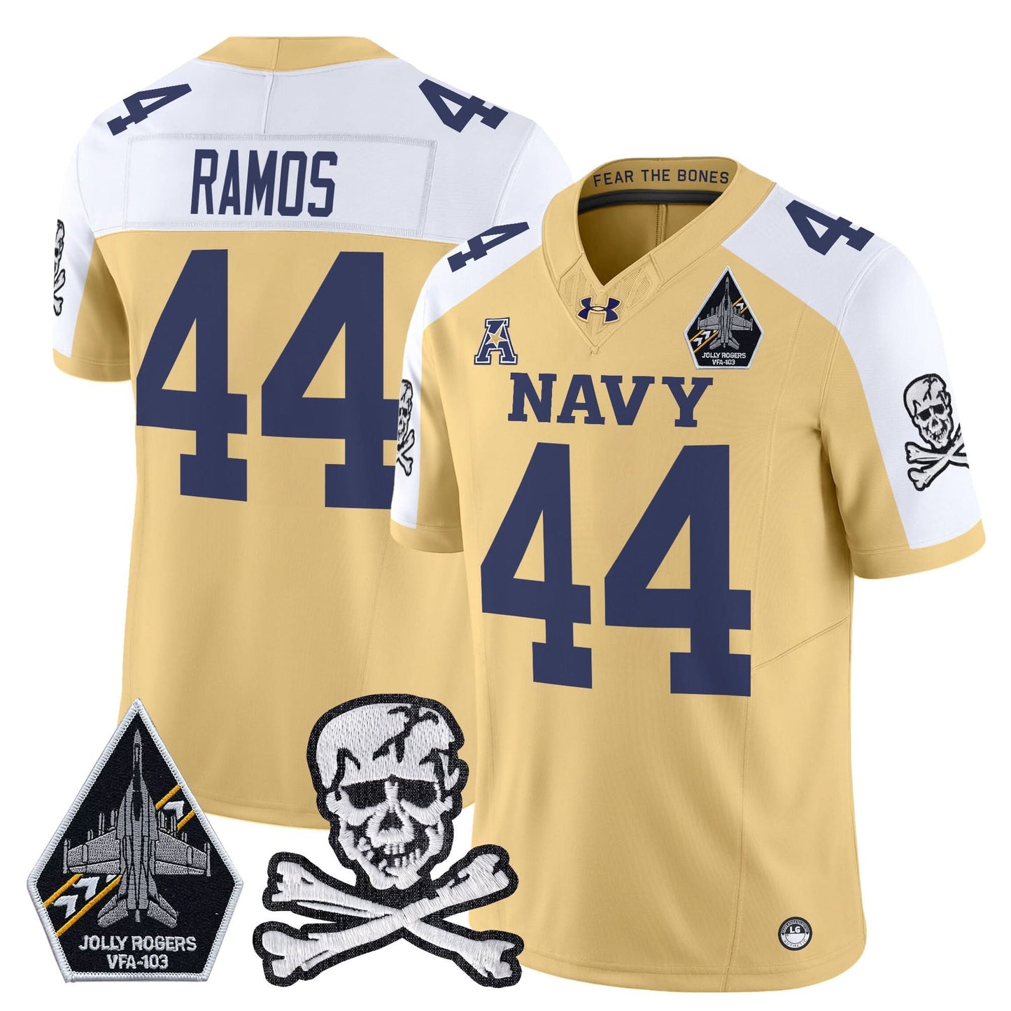 Navy Midshipmen 2024 Vapor Limited Jersey V3 - All Stitched