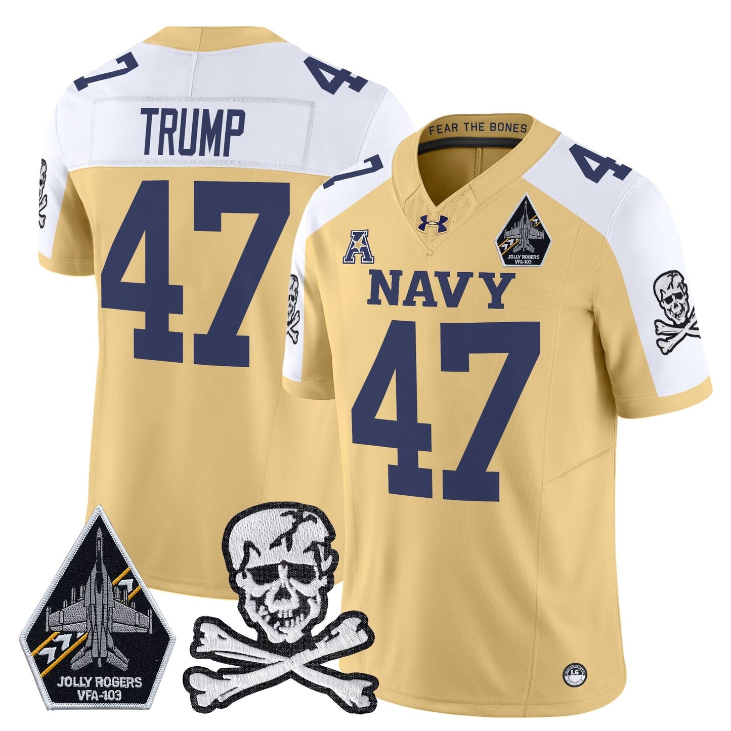 Navy Midshipmen 2024 Vapor Limited Jersey V3 - All Stitched