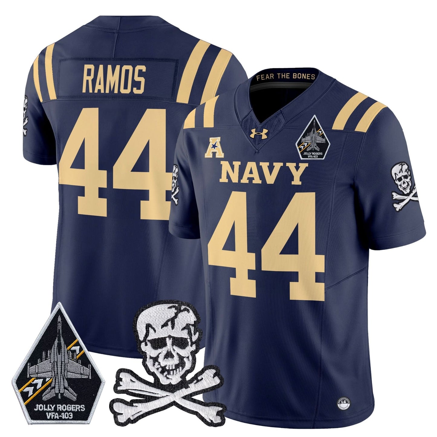 Navy Midshipmen 2024 Vapor Limited Jersey V3 - All Stitched