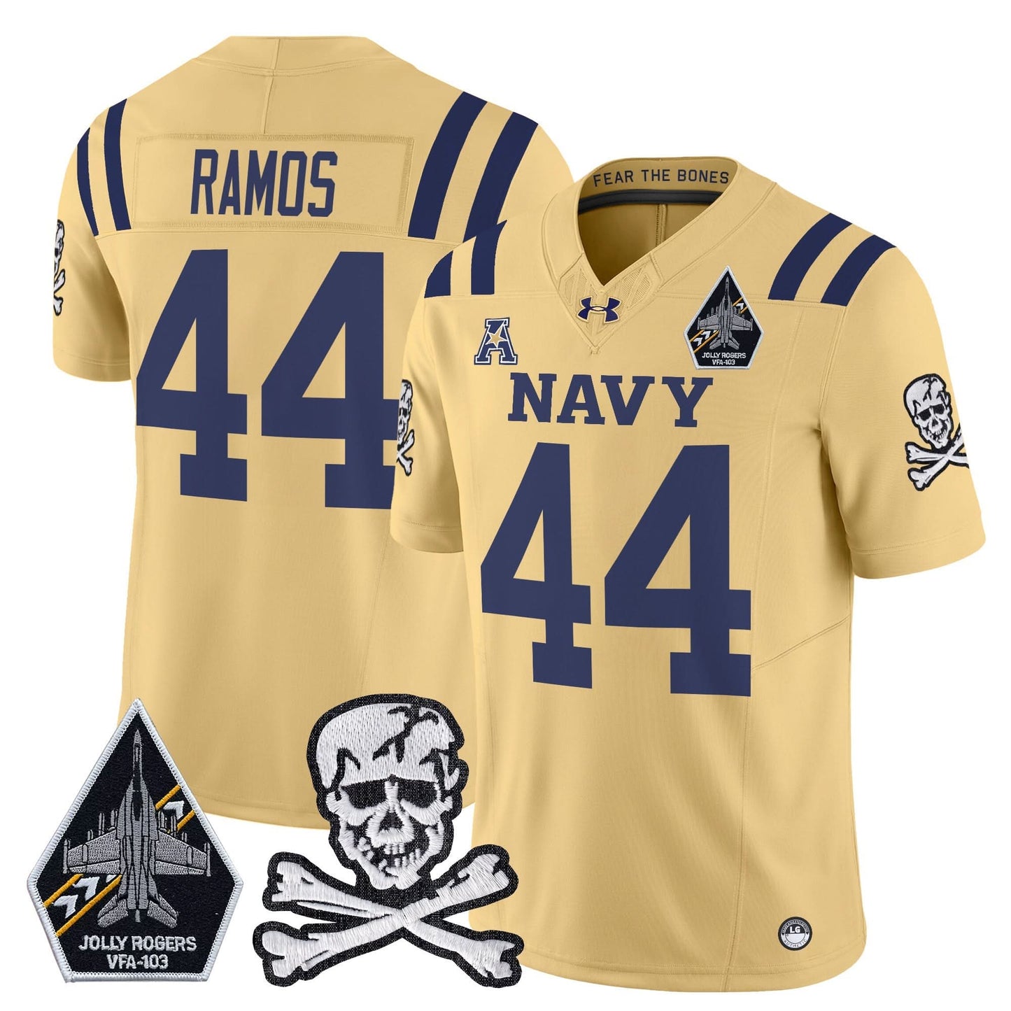Navy Midshipmen 2024 Vapor Limited Jersey V3 - All Stitched