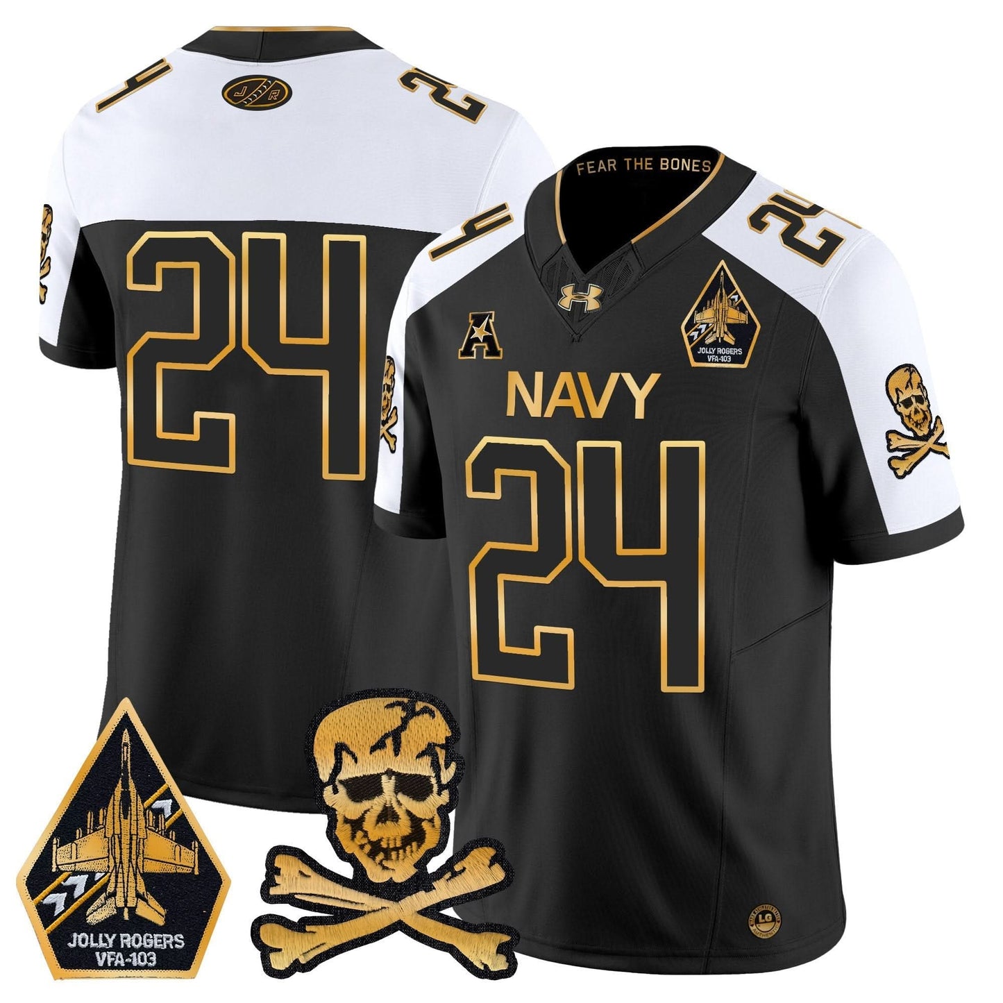 Navy Midshipmen 2024 Gold Vapor Limited Jersey - All Stitched