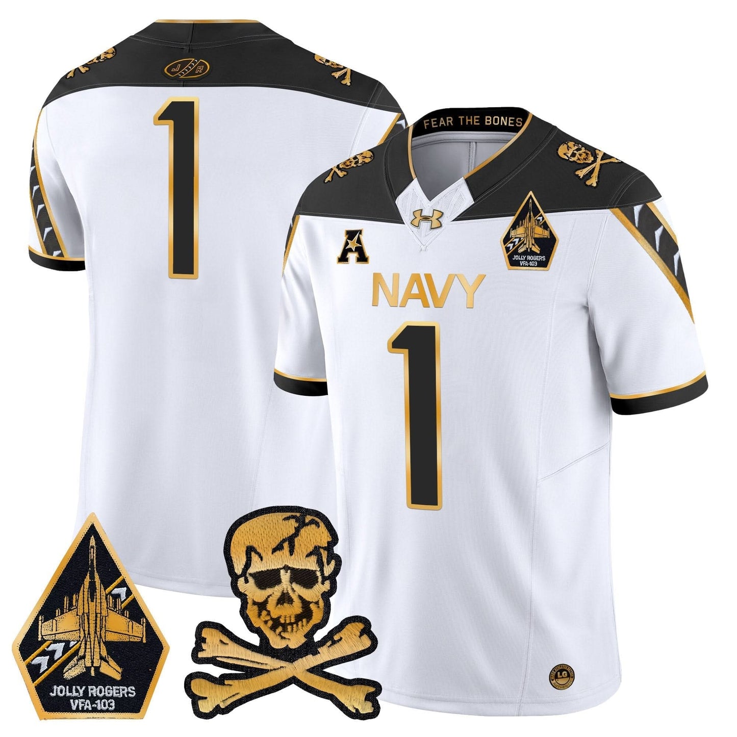 Navy Midshipmen 2024 Gold Vapor Limited Jersey - All Stitched