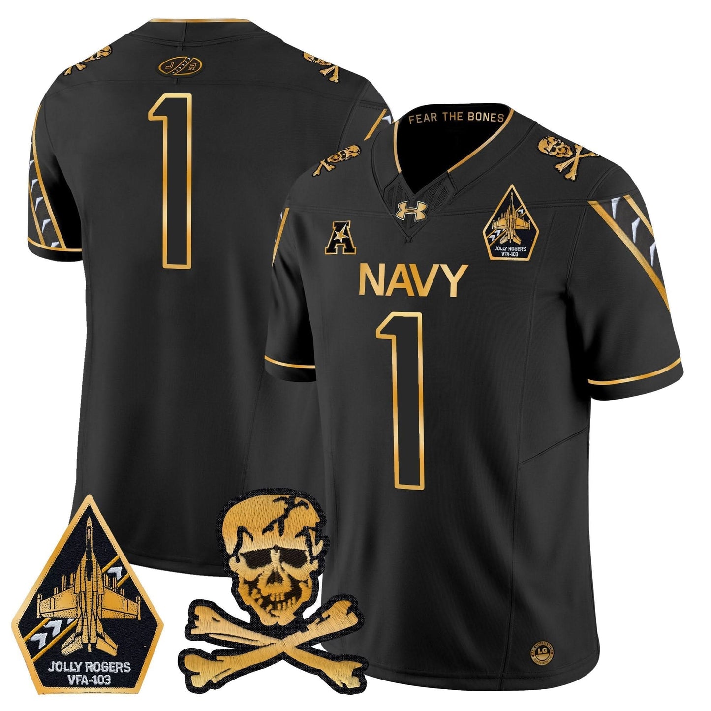 Navy Midshipmen 2024 Gold Vapor Limited Jersey - All Stitched