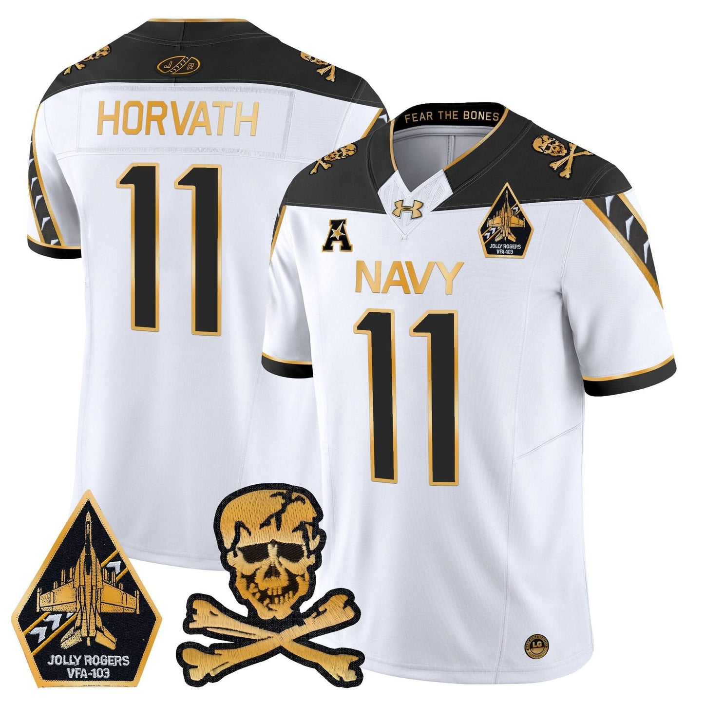 Navy Midshipmen 2024 Gold Vapor Limited Jersey - All Stitched