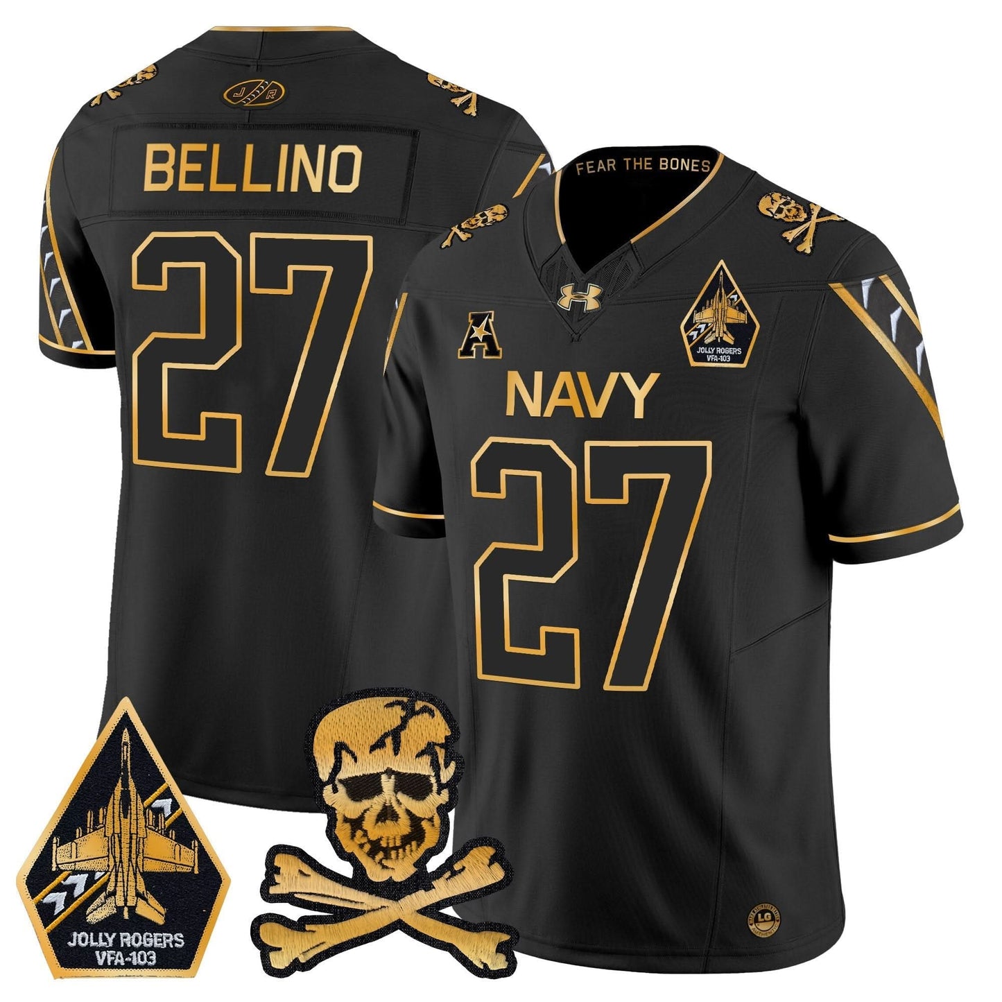 Navy Midshipmen 2024 Gold Vapor Limited Jersey - All Stitched