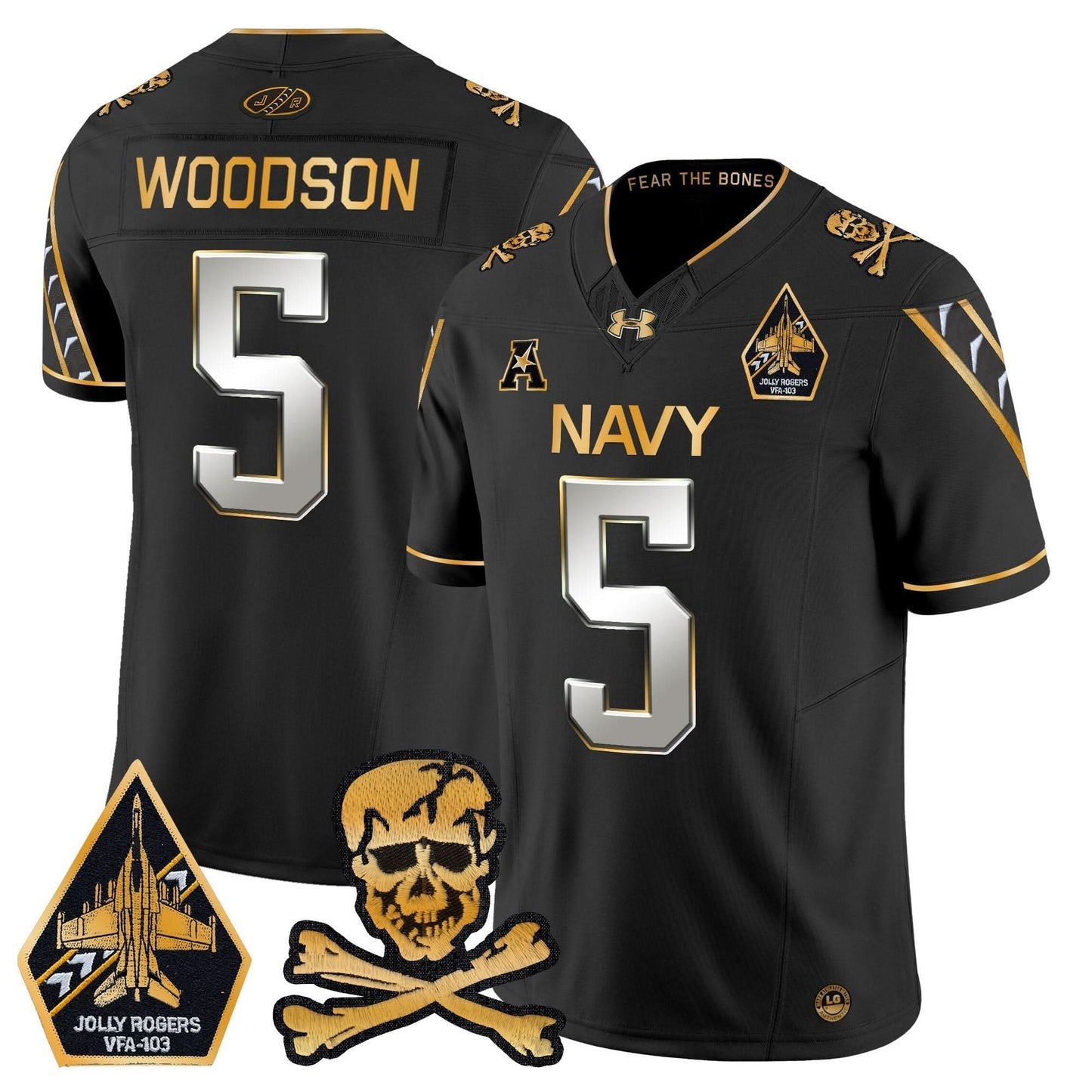 Navy Midshipmen 2024 Gold Vapor Limited Jersey - All Stitched