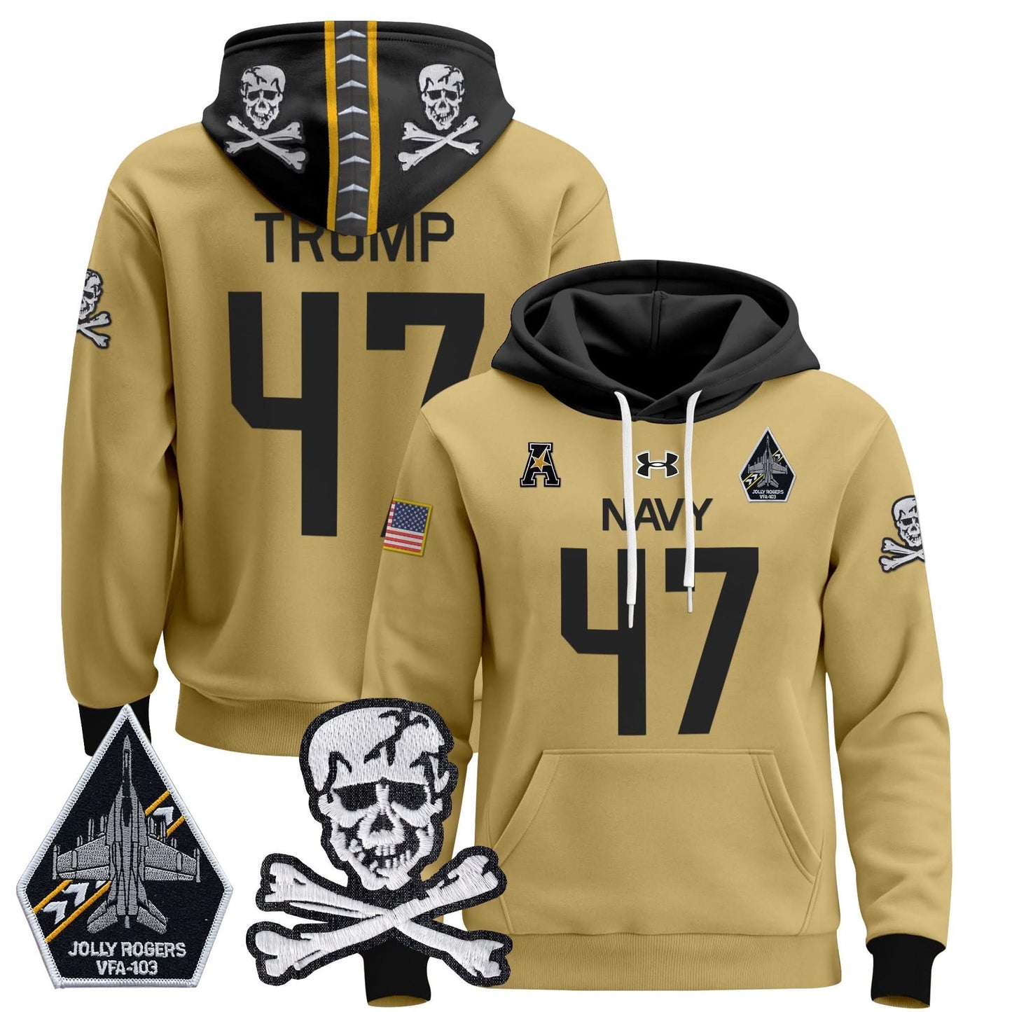 Navy Midshipmen 2024 Pullover Hoodie V2 - Stitched