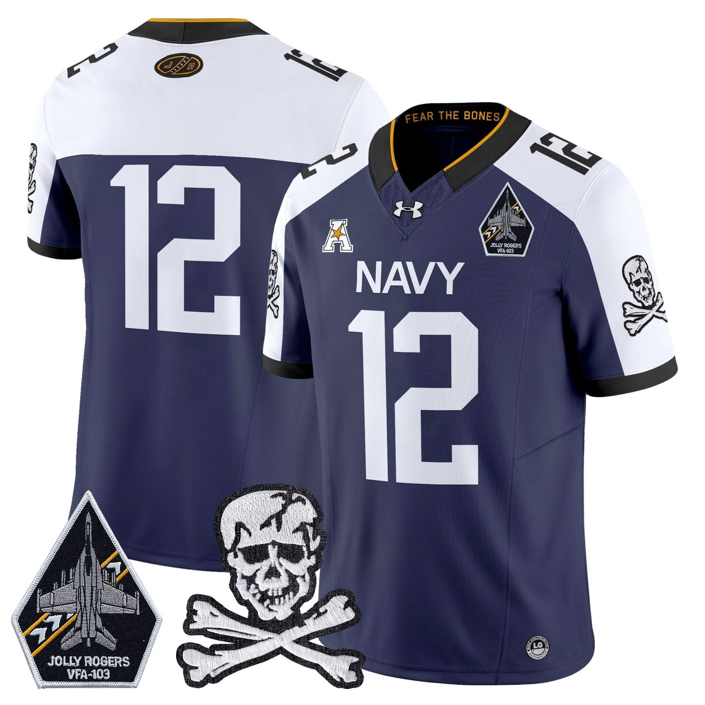 Navy Midshipmen 2024 Vapor Limited Jersey - All Stitched