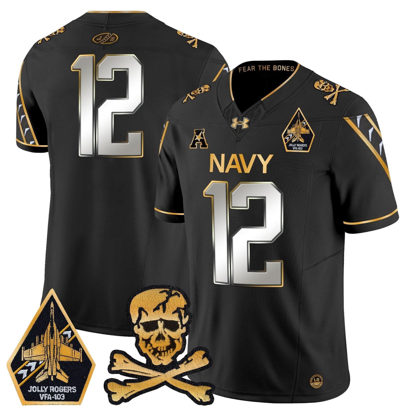 Navy Midshipmen 2024 Gold Vapor Limited Jersey - All Stitched