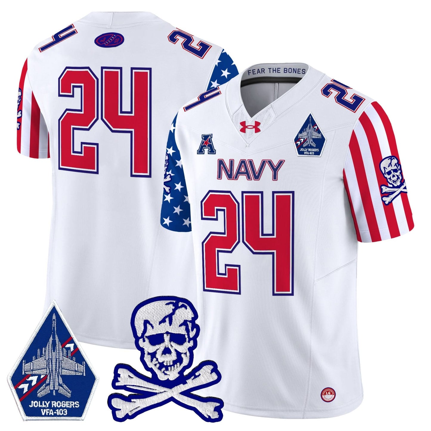Navy Midshipmen 2024 American Style Vapor Limited Jersey - All Stitched