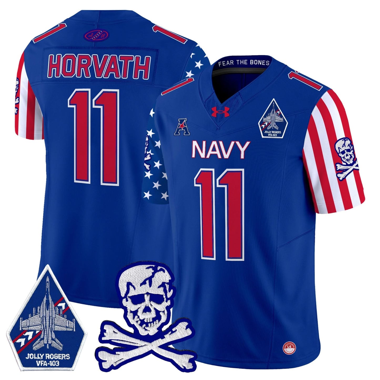 Navy Midshipmen 2024 American Style Vapor Limited Jersey - All Stitched