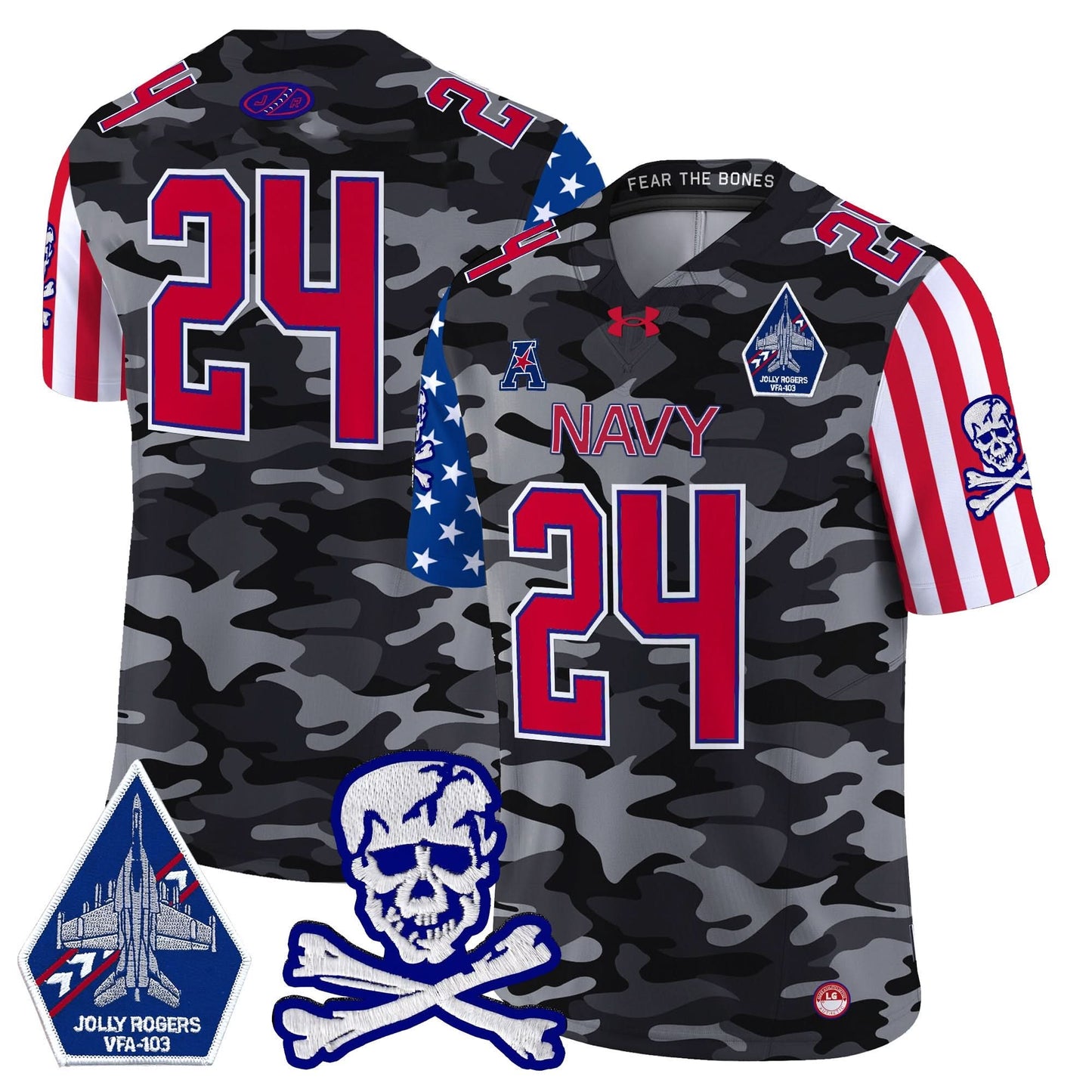 Navy Midshipmen 2024 American Style Vapor Limited Jersey - All Stitched