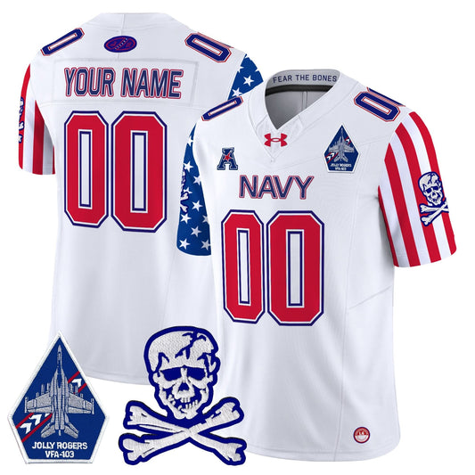 Navy Midshipmen 2024 American Style Vapor Limited Custom Jersey - All Stitched