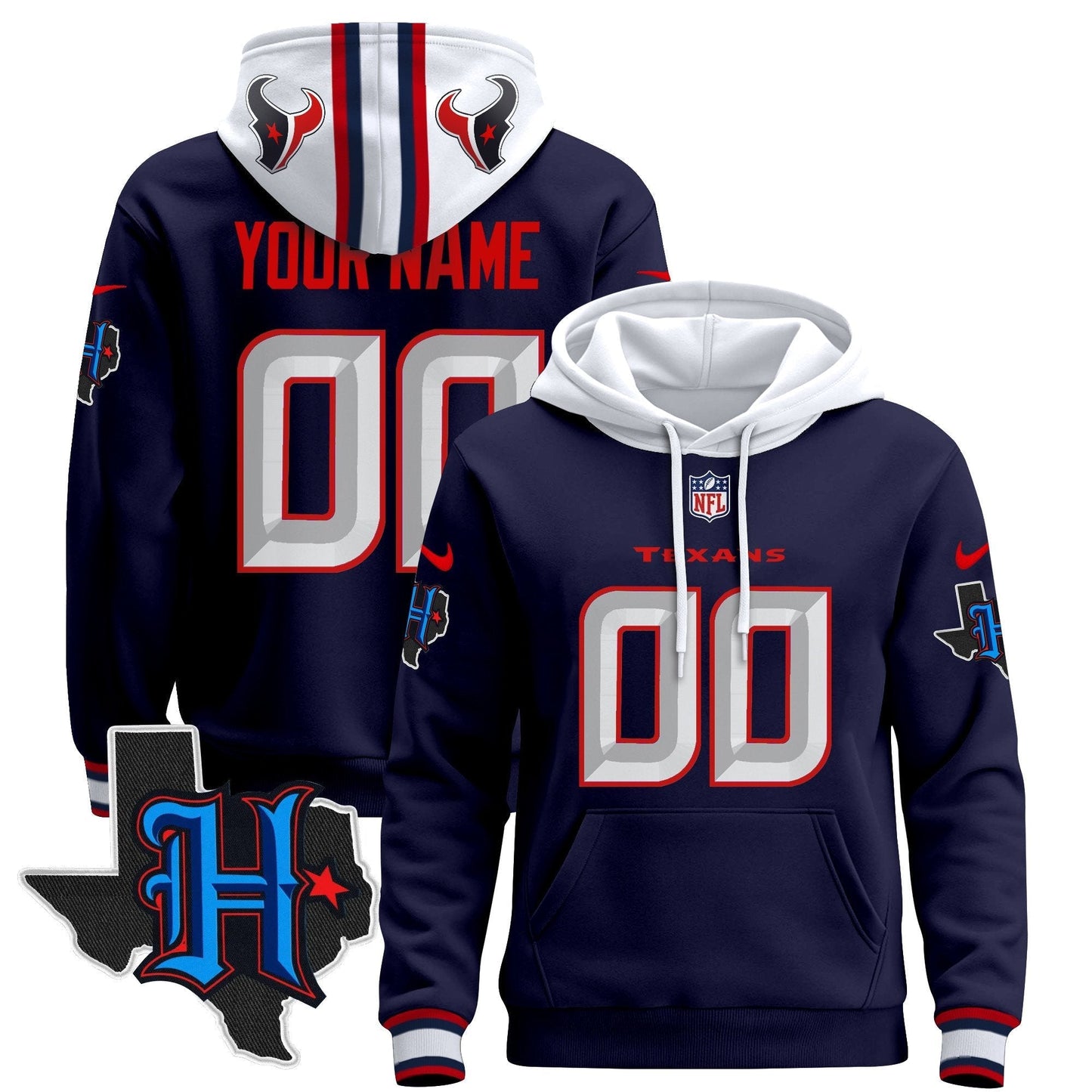 Houston Texans 2024 Custom Pullover Hoodie