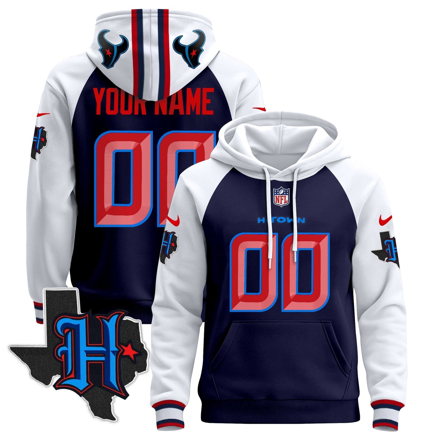 Houston Texans 2024 Custom Pullover Hoodie
