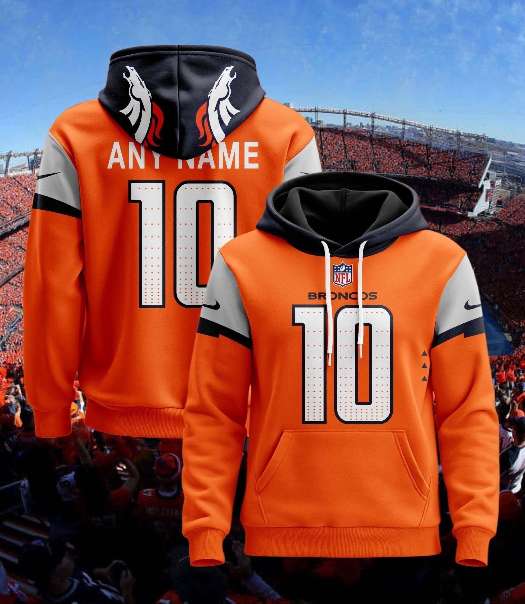 Denver Broncos Pullover Custom Hoodie