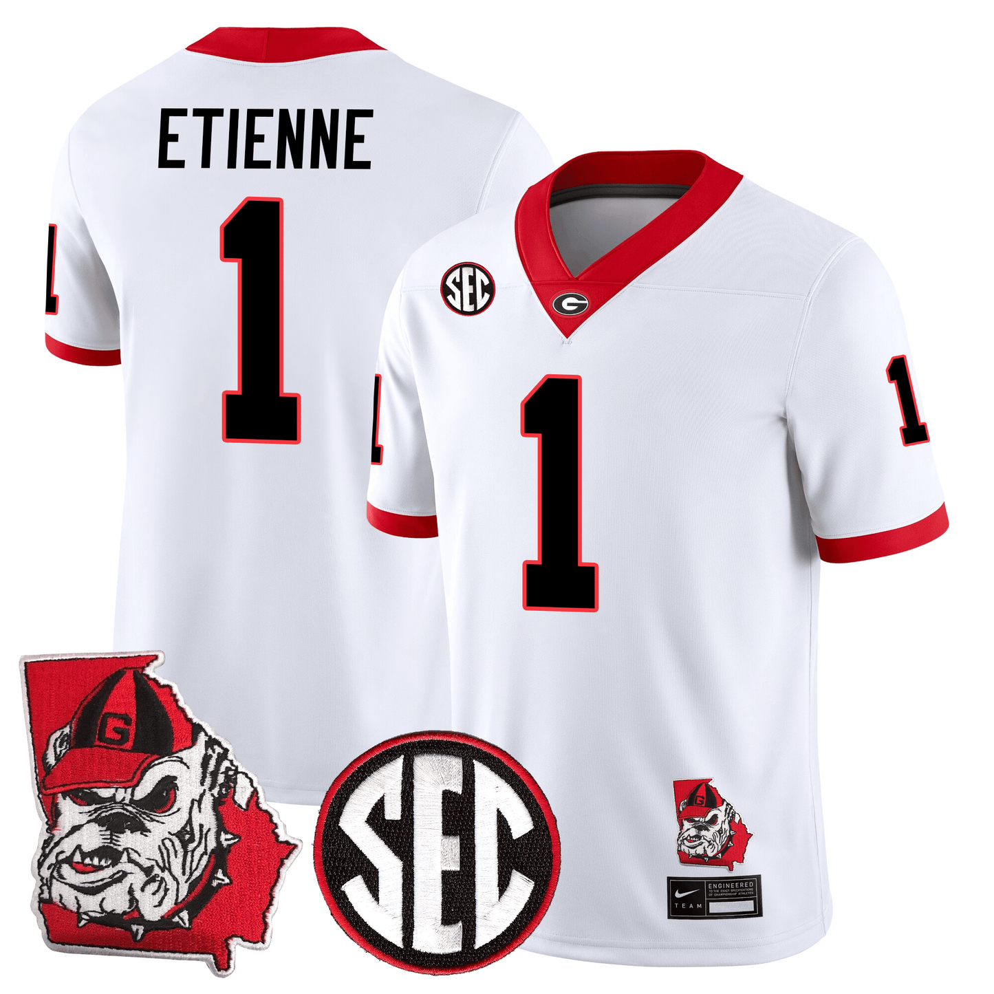 Georgia Bulldogs Football 24/25 Jersey - Georgia State Map Patch