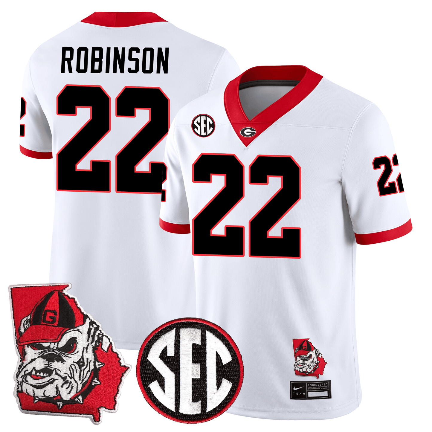 Georgia Bulldogs Football 24/25 Jersey - Georgia State Map Patch