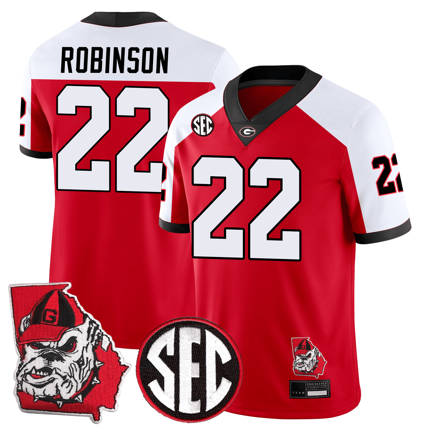 Georgia Bulldogs Football 24/25 Jersey - Georgia State Map Patch