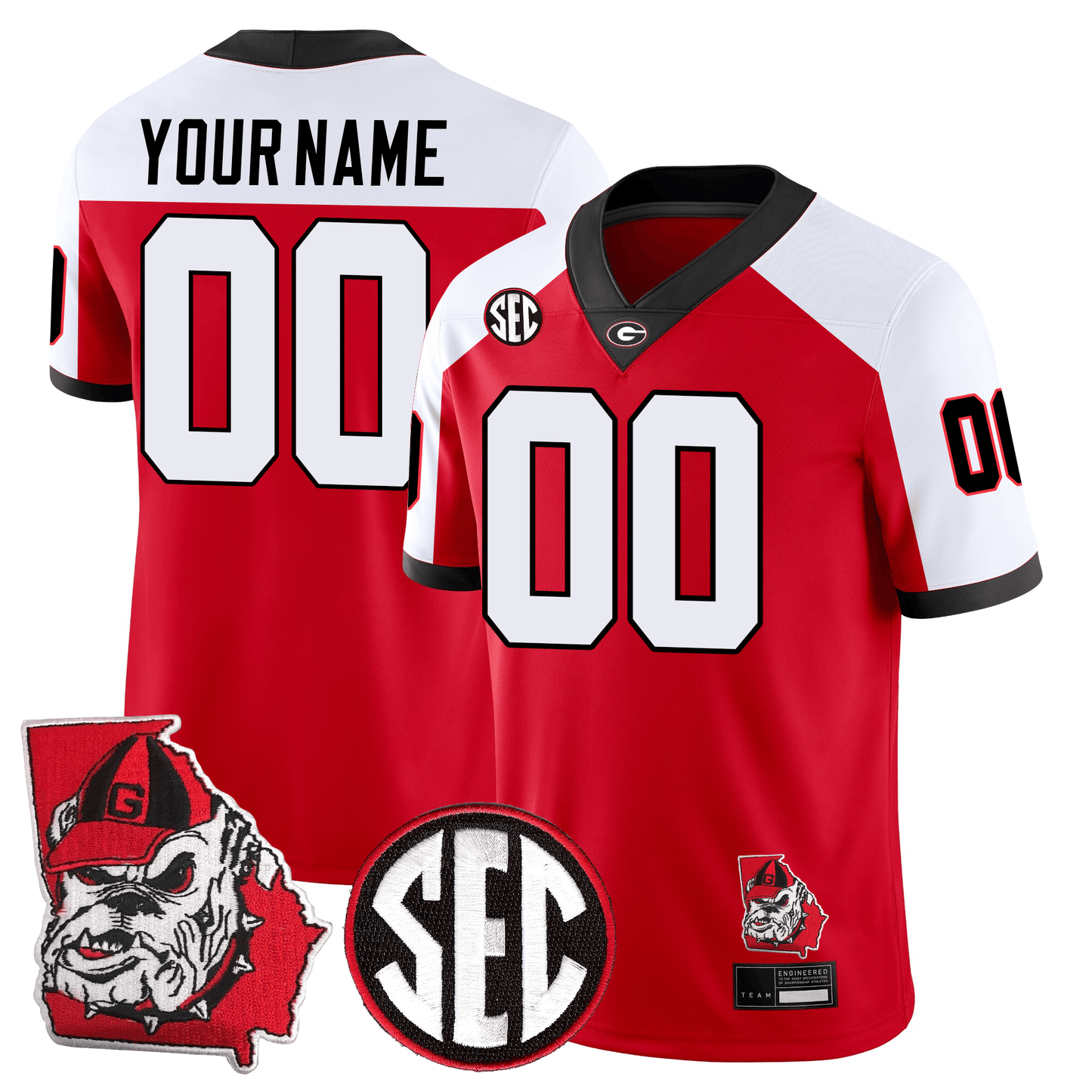 Georgia Bulldogs Football 24/25 Jersey - Georgia State Map Patch
