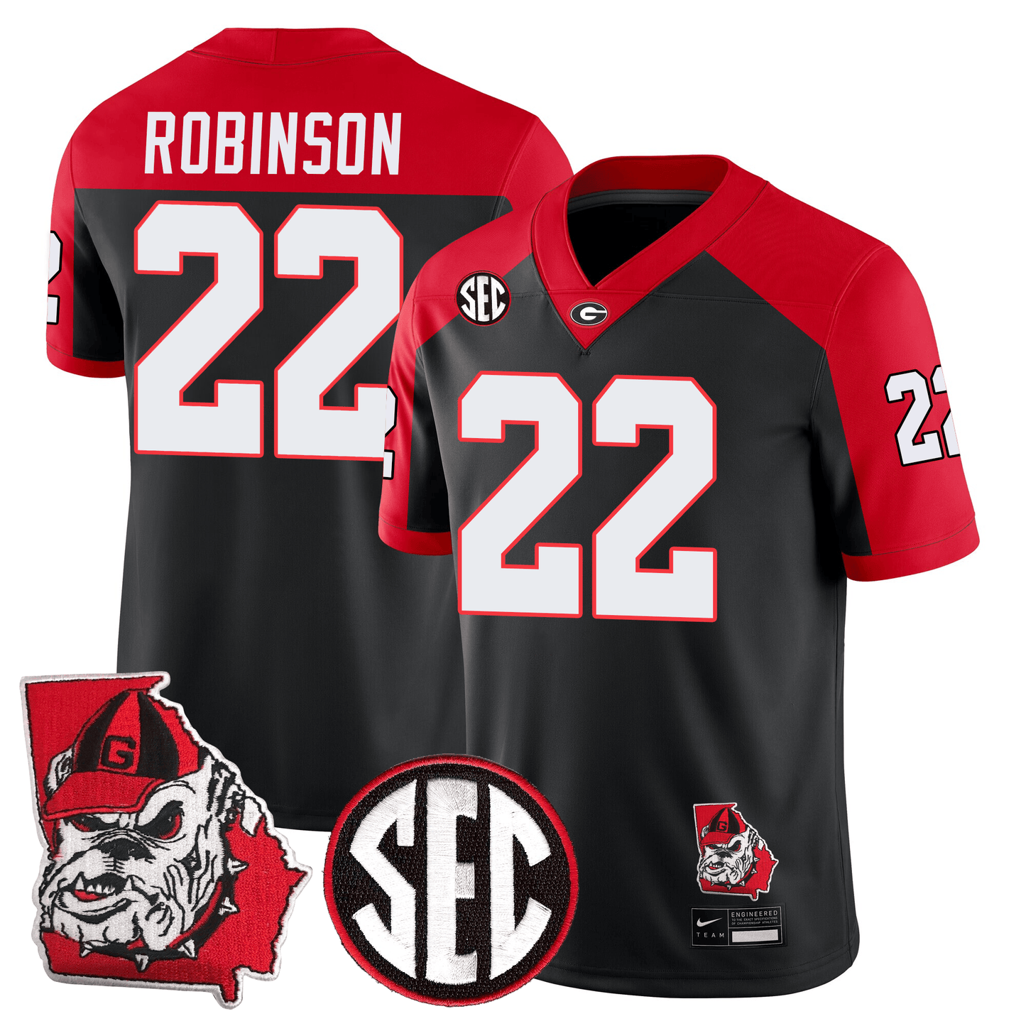 Georgia Bulldogs Football 24/25 Jersey - Georgia State Map Patch