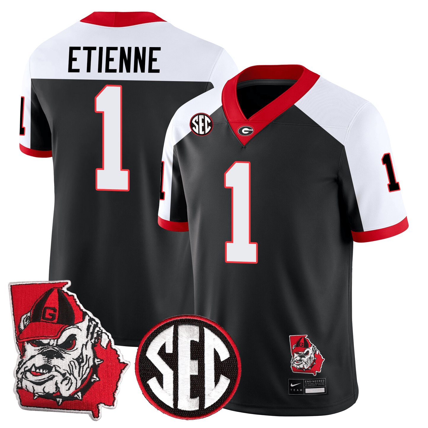 Georgia Bulldogs Football 24/25 Jersey - Georgia State Map Patch