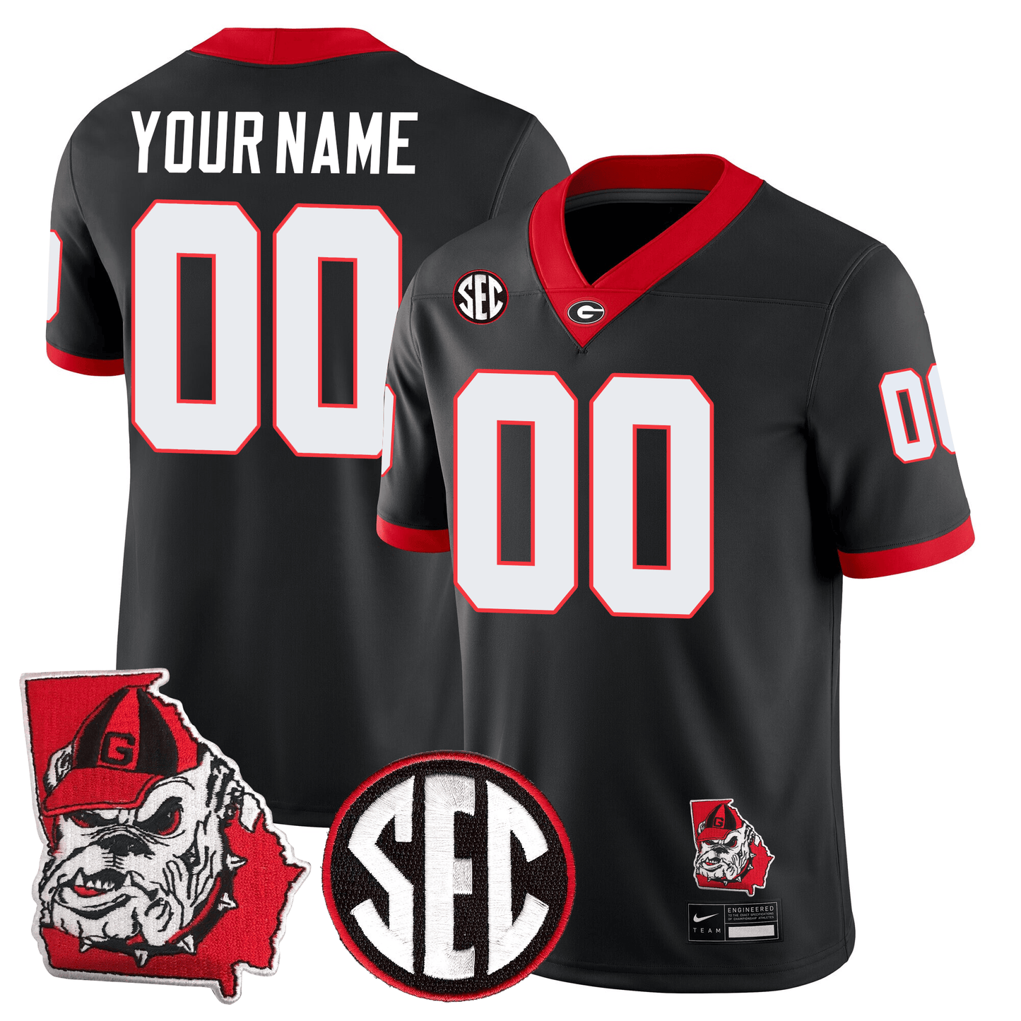 Georgia Bulldogs Football 24/25 Jersey - Georgia State Map Patch