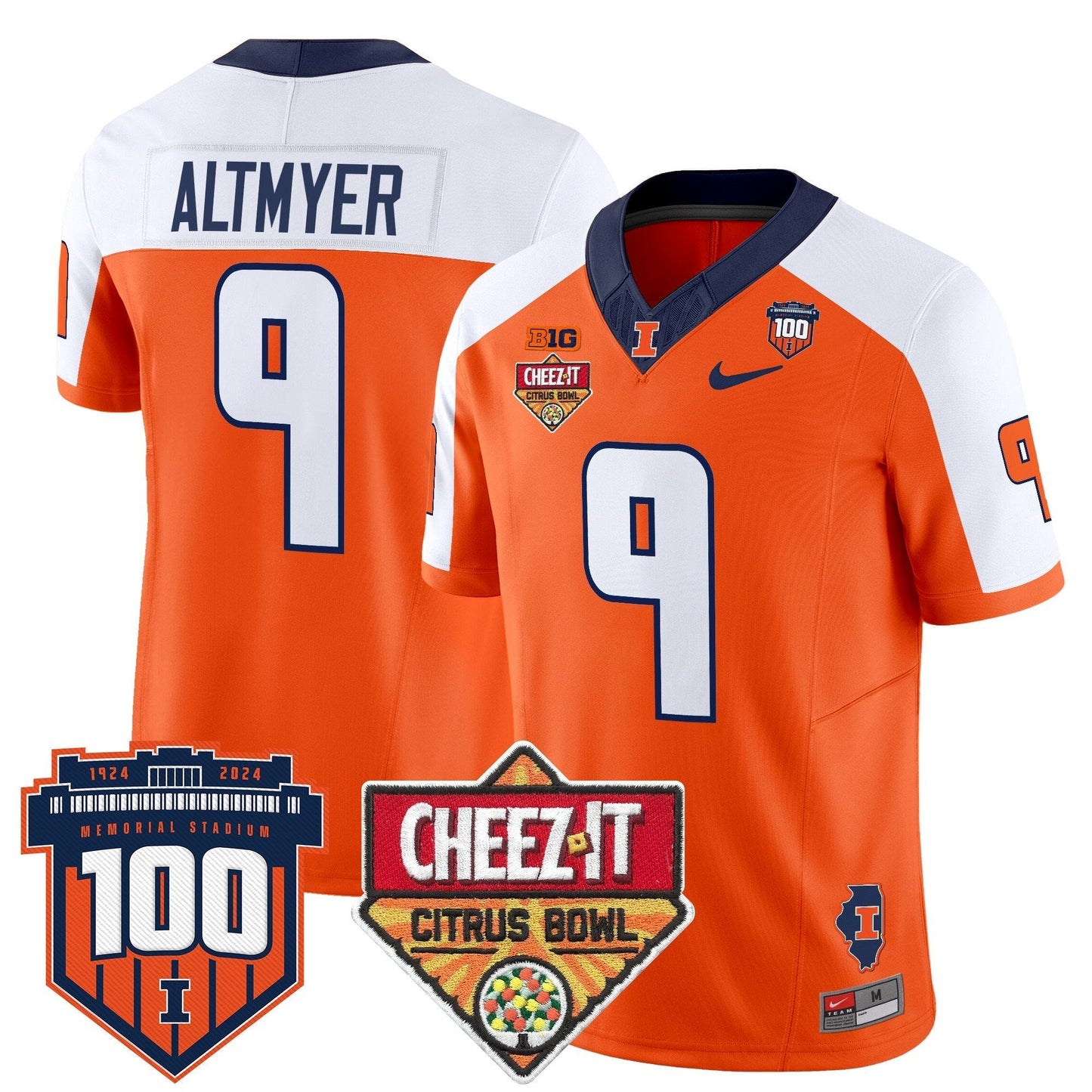 ILL 2025 Cheez-It Citrus Bowl Patch Vapor Limited Jersey - All Stitched