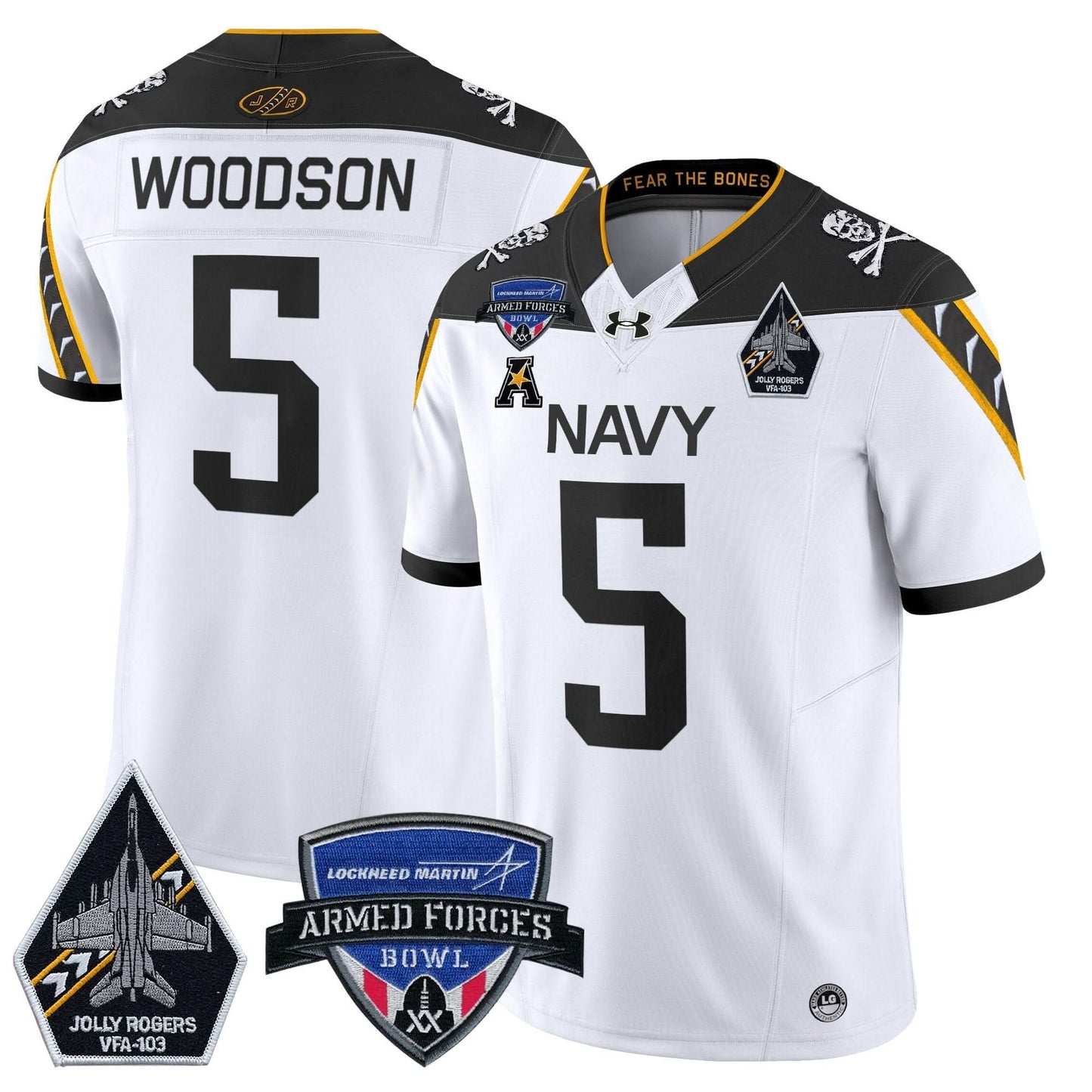 Navy Midshipmen 2025 Armed Forces Bowl Patch Vapor Limited Jersey - All Stitched