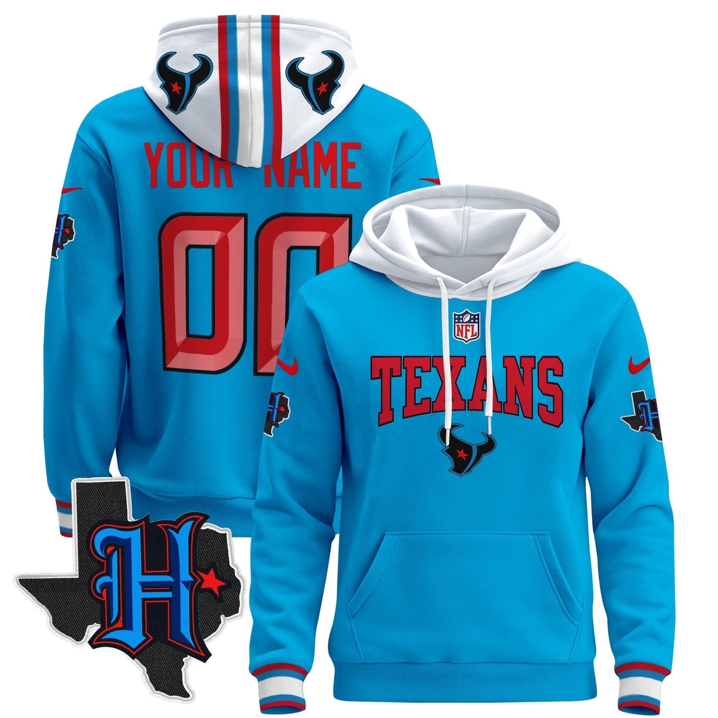 Houston Texans 2024 Custom Pullover Hoodie V3