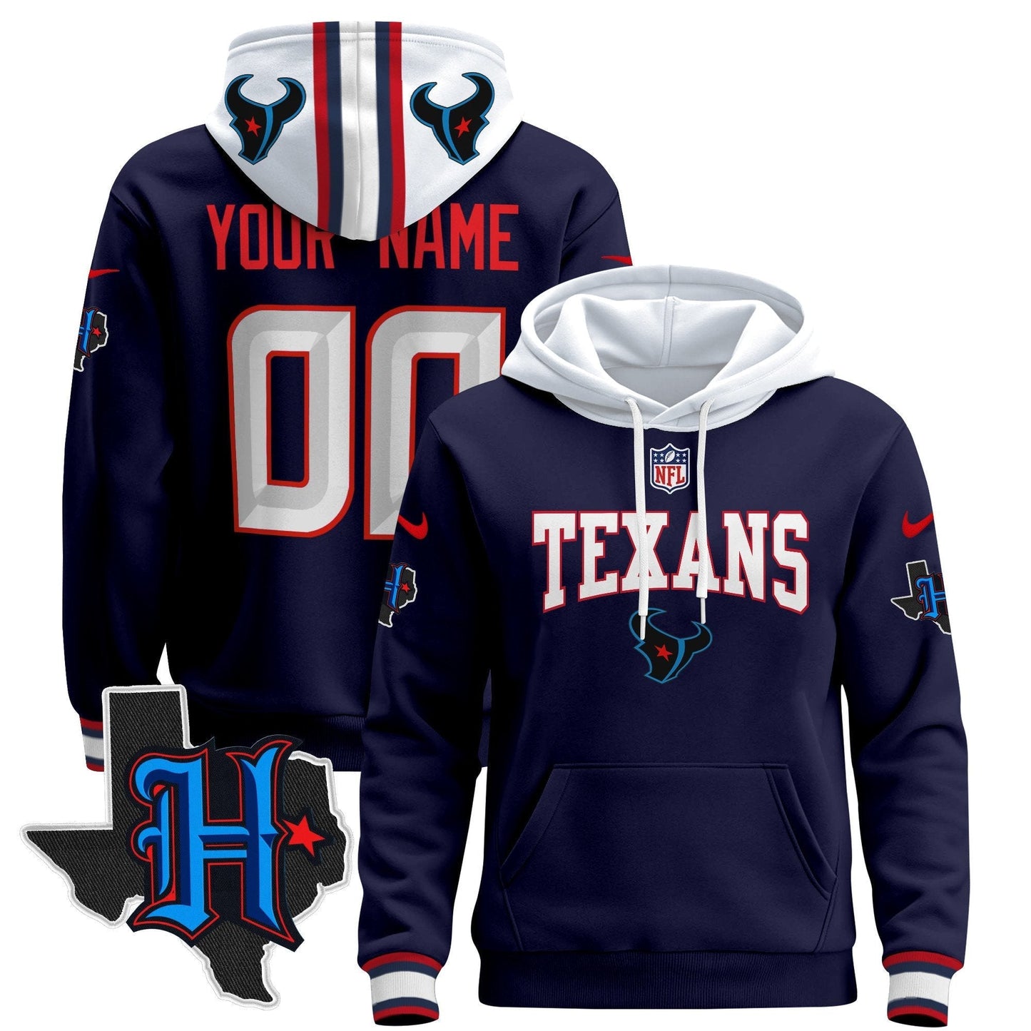 Houston Texans 2024 Custom Pullover Hoodie V3