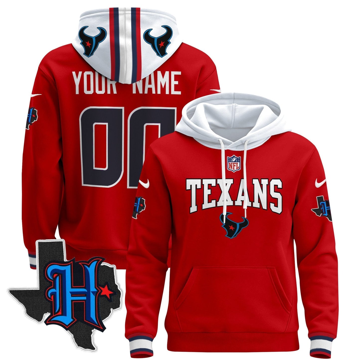 Houston Texans 2024 Custom Pullover Hoodie V3
