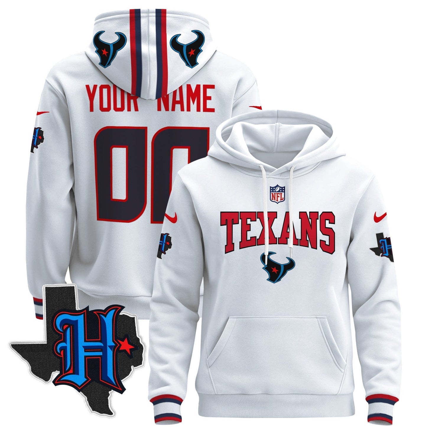Houston Texans 2024 Custom Pullover Hoodie V3