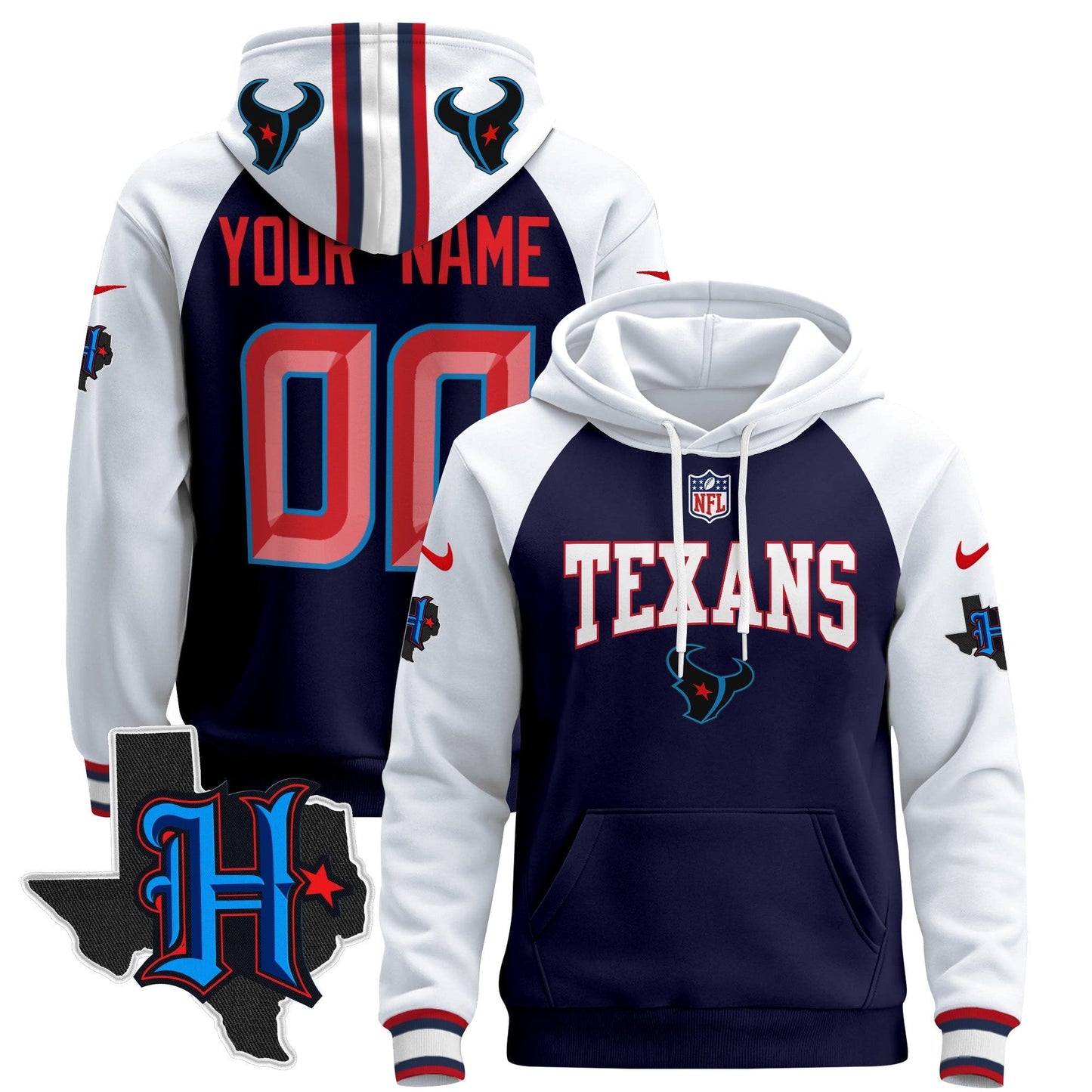 Houston Texans 2024 Custom Pullover Hoodie V3