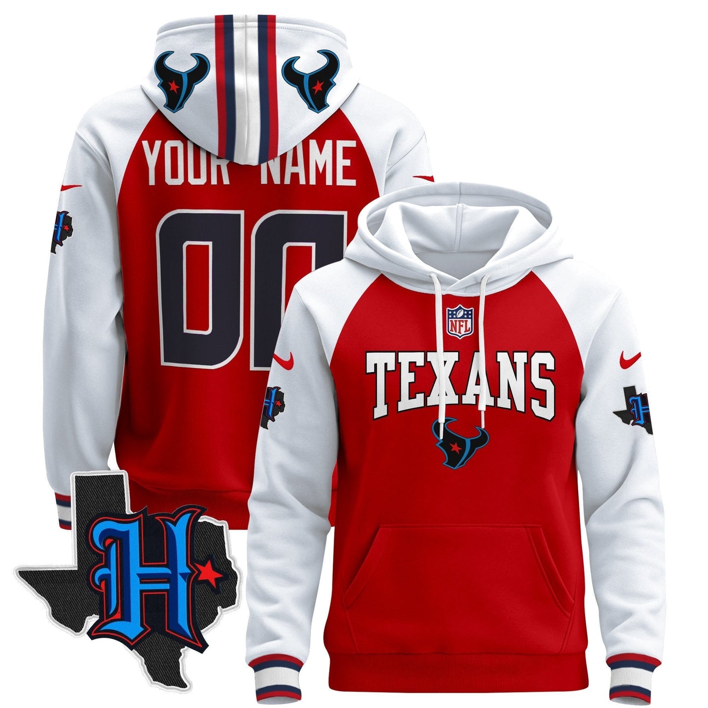 Houston Texans 2024 Custom Pullover Hoodie V3