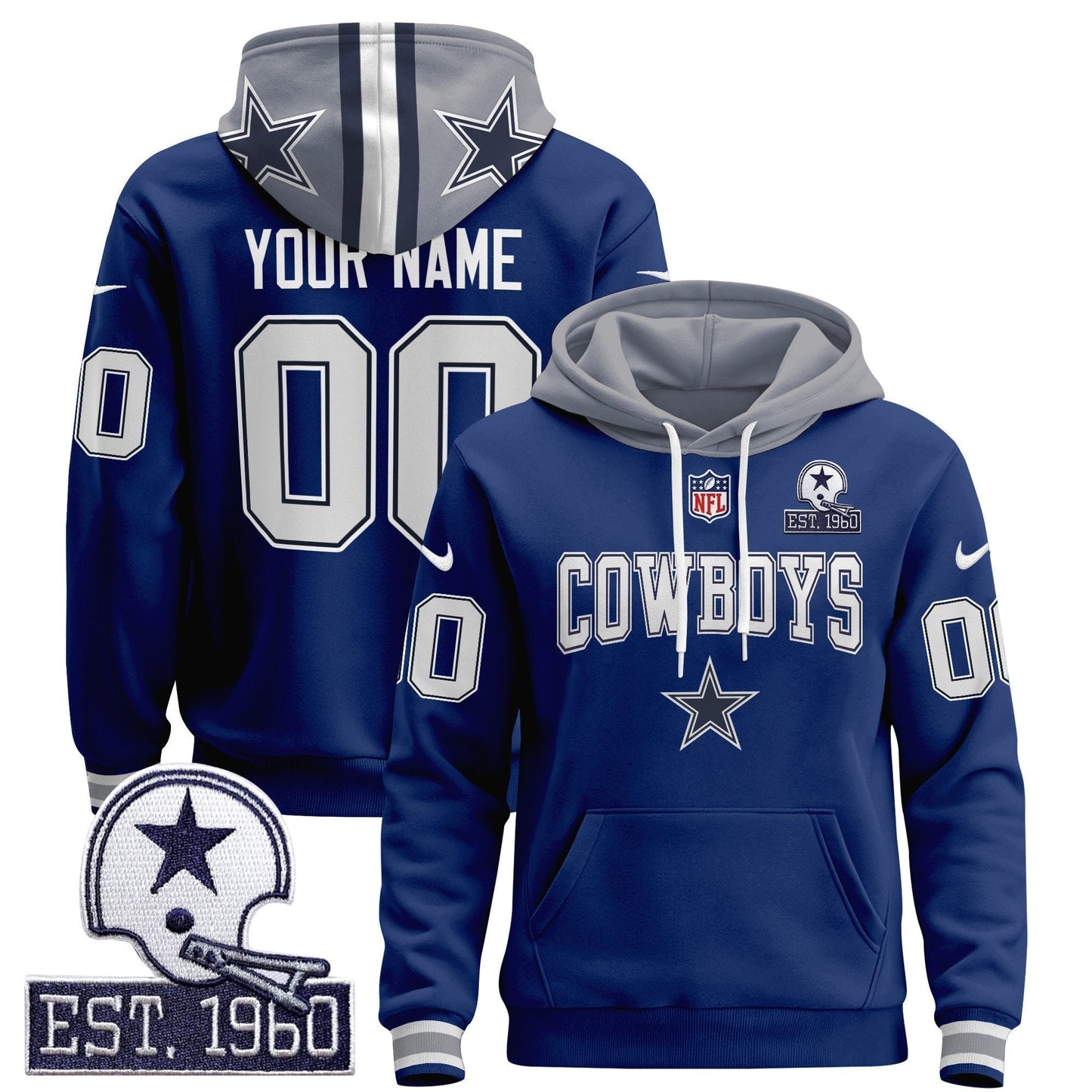 Dallas Cowboys 2024 Custom Pullover Hoodie V2
