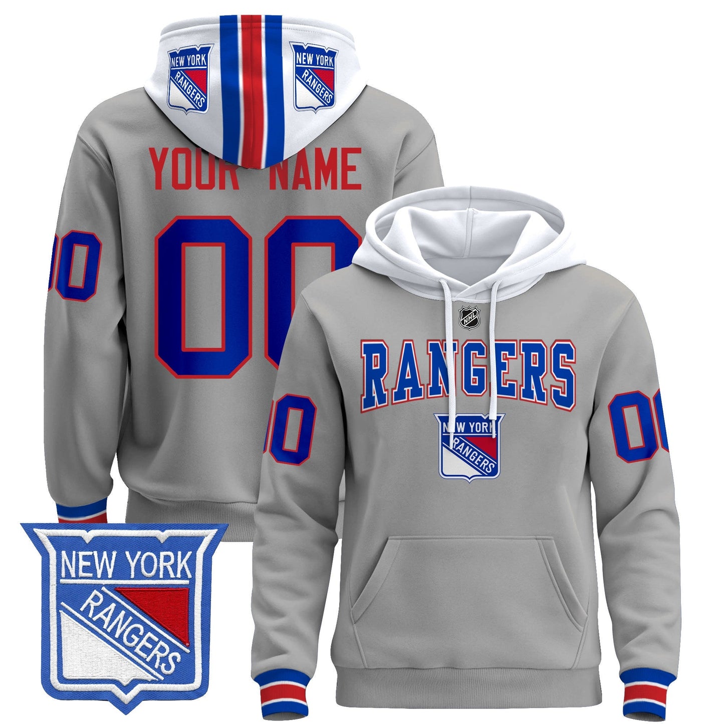 New York Rangers 2024 Custom Pullover Hoodie