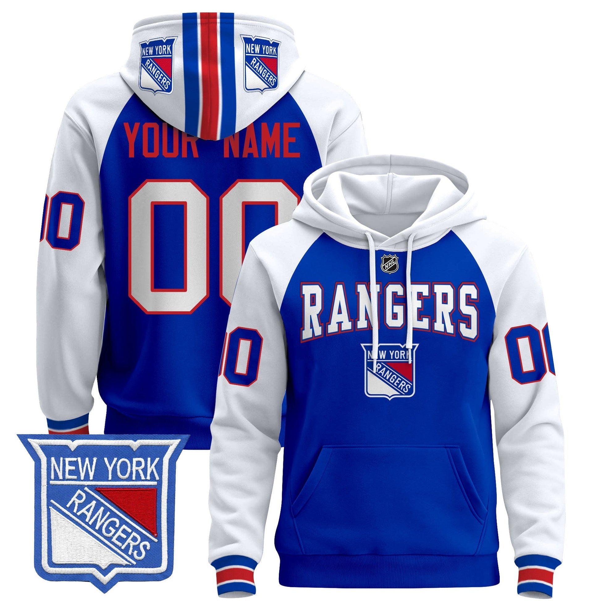 New York Rangers 2024 Custom Pullover Hoodie