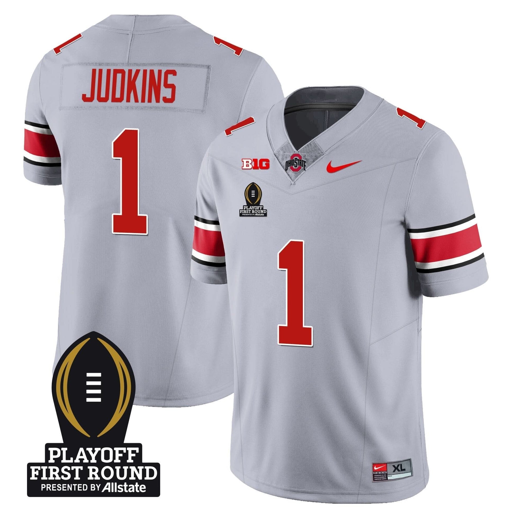 Men's Ohio State Buckeyes Football - Playoff First Round Patch - All Stitched