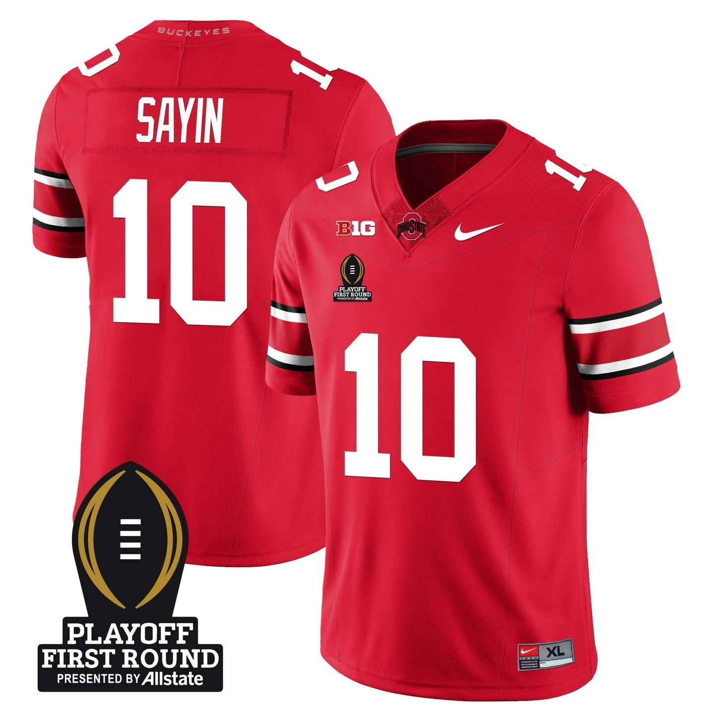 Ohio State Buckeyes Football - Playoff First Round Patch - All Stitched